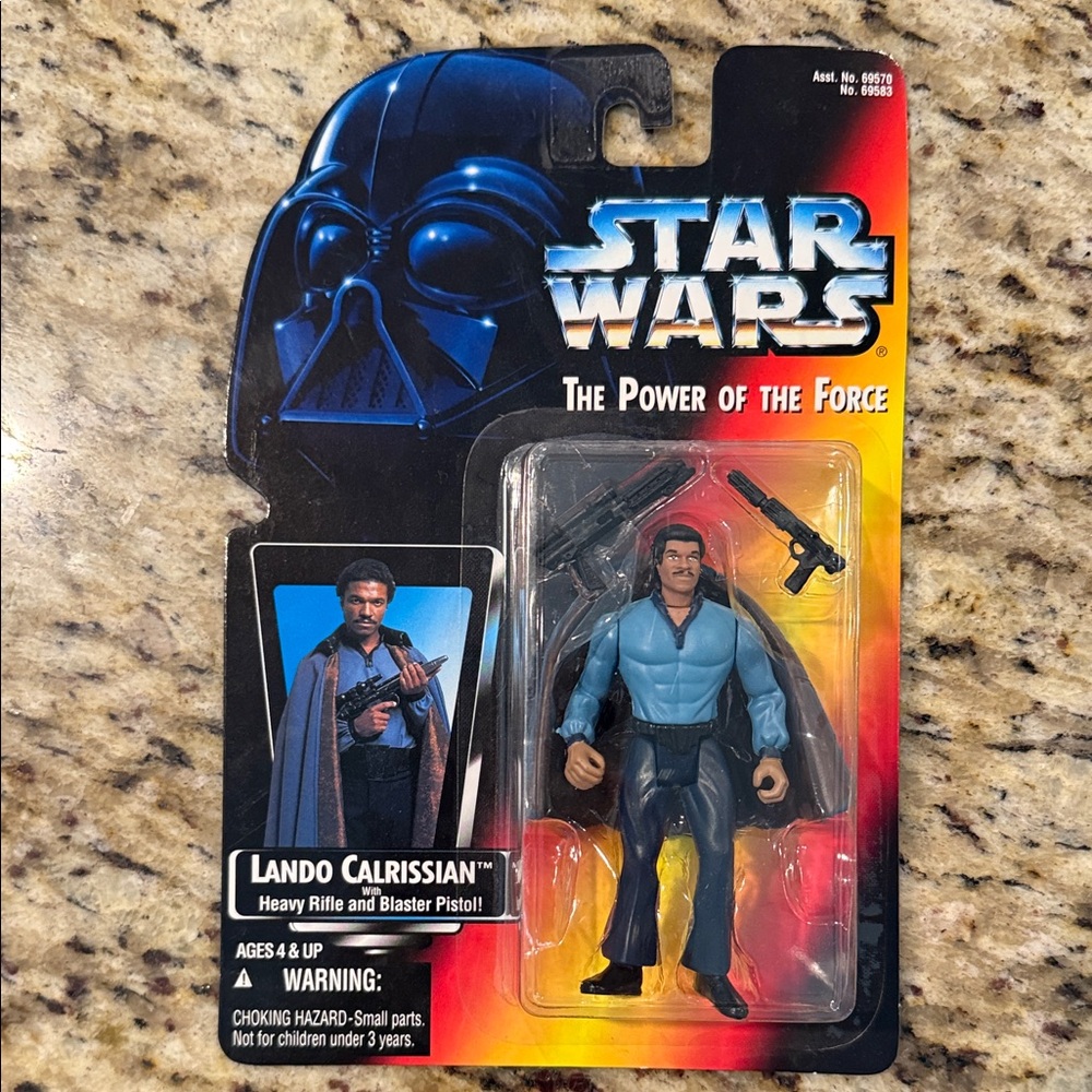 Vintage 1995 Star Wars Lando Calrissian Figure with Blue Outfit